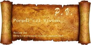 Porpáczi Vivien névjegykártya